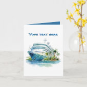 Fun Cruise Schiff Text hinzufügen Karte (Gelbe Blume)