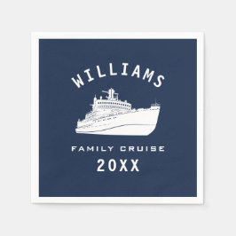 Fun Cruise Ship Sea Family Wiedersehen Sommerurlau Serviette