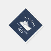 Fun Cruise Ship Sea Family Wiedersehen Sommerurlau Serviette (Ecke)