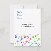 Fun Cubes Geburtstagseinladung Einladung (Rückseite)