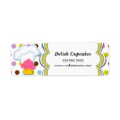 Fun Cupcake and Bakers Hat Labels (Vorne)