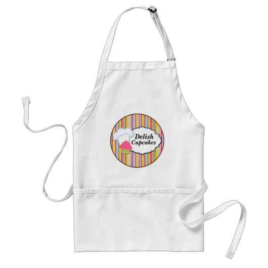 Fun Cupcake & Baker's Hat Personalisierte Schürze (Vorne)