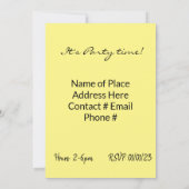 FUN Cupcake Happy Birthday Einladung (Rückseite)