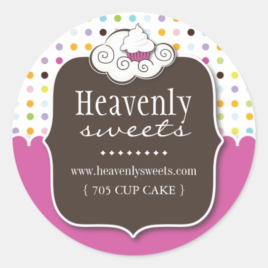 Fun Cupcake Packaging Stickers (Vorderseite)