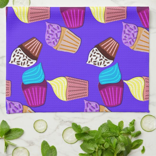 Fun Cupcakes Geschirrtuch (Gefaltet)