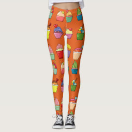 Fun cupcakes l Dessert Farbige Orange Leggings