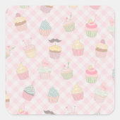 Fun Cupcakes Square Sticker (Vorderseite)