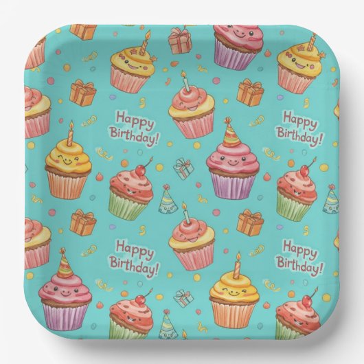 Fun Cupcakes von Natasha Us Pappteller (Vorderseite)