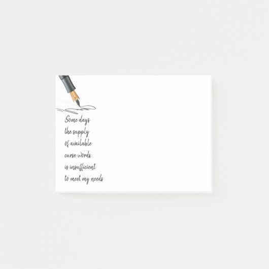 Fun Curse Worte erfüllen meine Bedürfnisse nicht Post-it Klebezettel (Vorderseite)