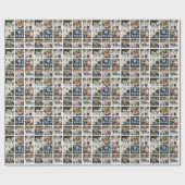 Fun Custom 8 x Foto Grid FA LA Wrapping Paper Geschenkpapier (Flach)