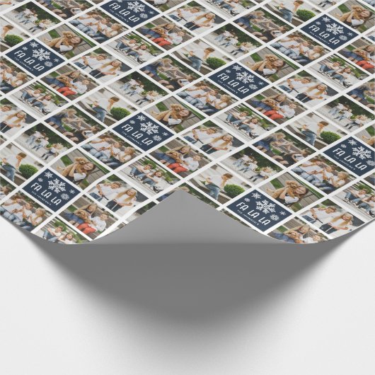 Fun Custom 8 x Foto Grid FA LA Wrapping Paper Geschenkpapier (Ecke)