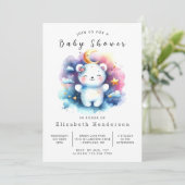 Fun Custom Bear Baby Dusche Einladung (Stehend Vorderseite)
