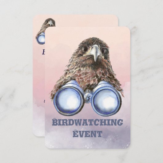 Fun Custom Bird Watching-Ereignis Einladung (Vorne/Hinten)