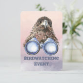 Fun Custom Bird Watching-Ereignis Einladung (Stehend Vorderseite)