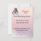Fun Custom Bird Watching-Ereignis Einladung (Rückseite)