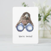 Fun Custom Bird zusehen Geburtstagsparty einladen Einladung (Stehend Vorderseite)