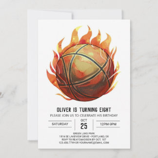 Fun Custom Boy Basketball Geburtstag Einladung