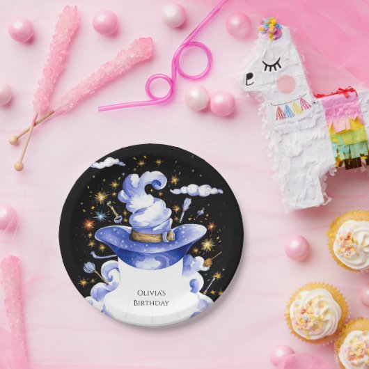 Fun Custom Broom Wizard Geburtstag Pappteller (Party)