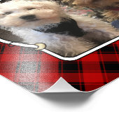 Fun Custom Christmas Red & Black Kariert Foto Fram (Ecke)