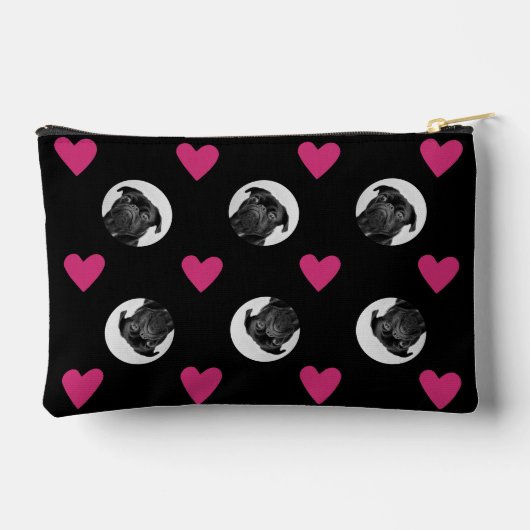 Fun Custom Dog Face Makeup Beutel Kosmetische Beut (Rückseite)