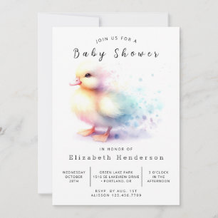 Fun Custom Duck Baby Shower Einladung