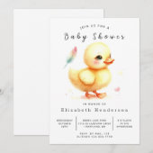 Fun Custom Duck Baby Shower Einladung (Vorne/Hinten)