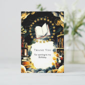 Fun Custom Enchanted Storybook Geburtstag Dankeskarte (Stehend Vorderseite)