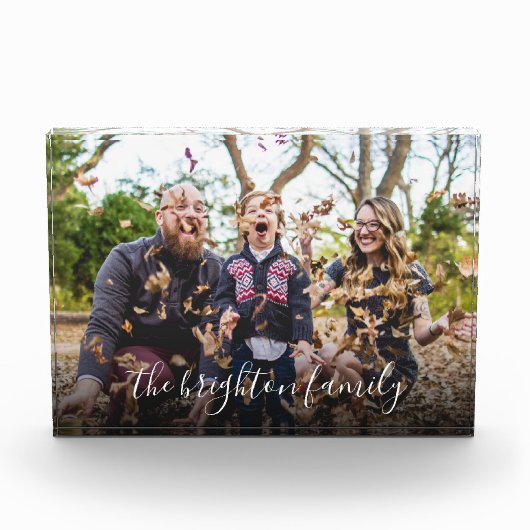 Fun Custom Family Name Fotoblock (Vorderseite)