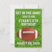 Fun Custom Football Geburtstagsparty Einladung (Vorderseite)