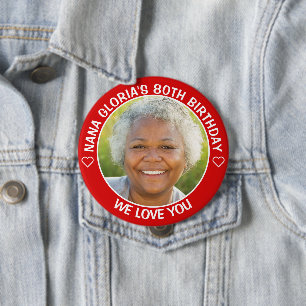 Fun Custom Foto Geburtstagsparty Gefallen Button