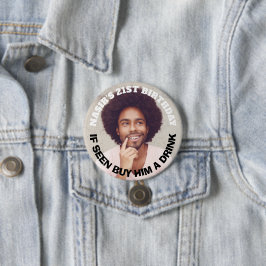 Fun Custom Foto Geburtstagsparty Gefallen Button