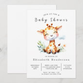Fun Custom Giraffe Baby Dusche Einladung (Vorne/Hinten)