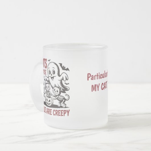 Fun Custom Halloween Cat Mattglastasse (Vorderseite Links)