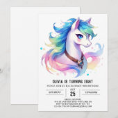 Fun Custom Horse Birthday Einladung (Vorne/Hinten)