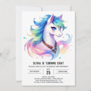 Fun Custom Horse Birthday Einladung