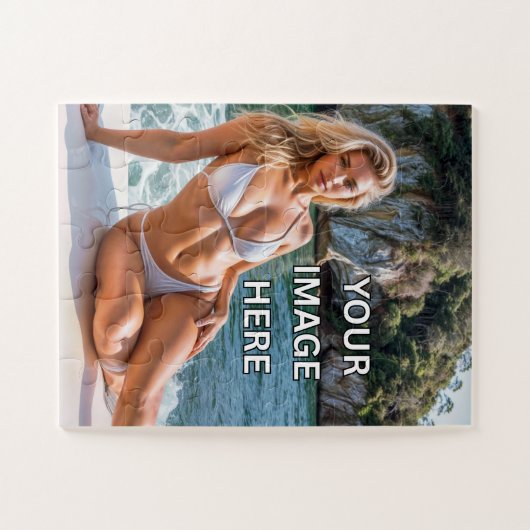 FUN! 🧩 Custom Jigsaw Puzzle – Add Image or Text (Horizontal)