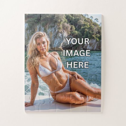 FUN! 🧩 Custom Jigsaw Puzzle – Add Image or Text (Vertikal)