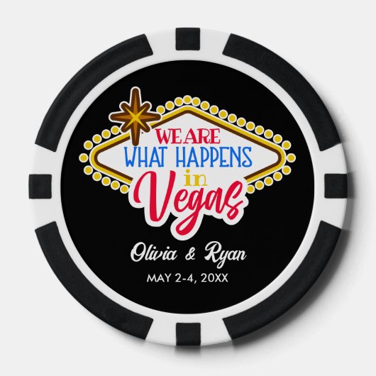 Fun Custom Las Vegas Gastgeschenk Hochzeit Pokerchips (Vorderseite)