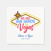 Fun Custom Las Vegas Sign Wedding Serviette (Vorderseite)