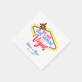 Fun Custom Las Vegas Sign Wedding Serviette (Ecke)