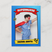 Fun Custom Nurse Trading Card for Nurse Gift Comic Telefonnummerkarte (Vorderseite)