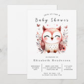 Fun Custom Owl Baby Dusche Einladung (Vorne/Hinten)