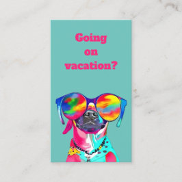 Fun Custom Pet Sitter Dog Walker Visitenkarte