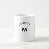 Fun Custom Pudding Frohe Weihnachtsmonogramm Kaffeetasse (Mittel)