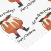 Fun Custom Pudding fröhliche Weihnachten Tischdecke (Schrägansicht)