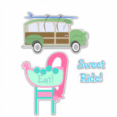 Fun Custom Retro Fifties Neon Sign und Auto-Set Aufkleber (Vorderseite)