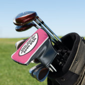 Fun Custom Speech Bubble Comic Book Pink Golf Headcover (In Situ)