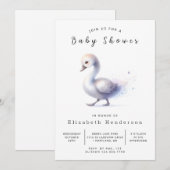 Fun Custom Swan Baby Shower Einladung (Vorne/Hinten)