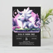 Fun Custom Triceratops Geburtstag Einladung (Stehend Vorderseite)