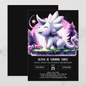 Fun Custom Triceratops Geburtstag Einladung (Vorne/Hinten)